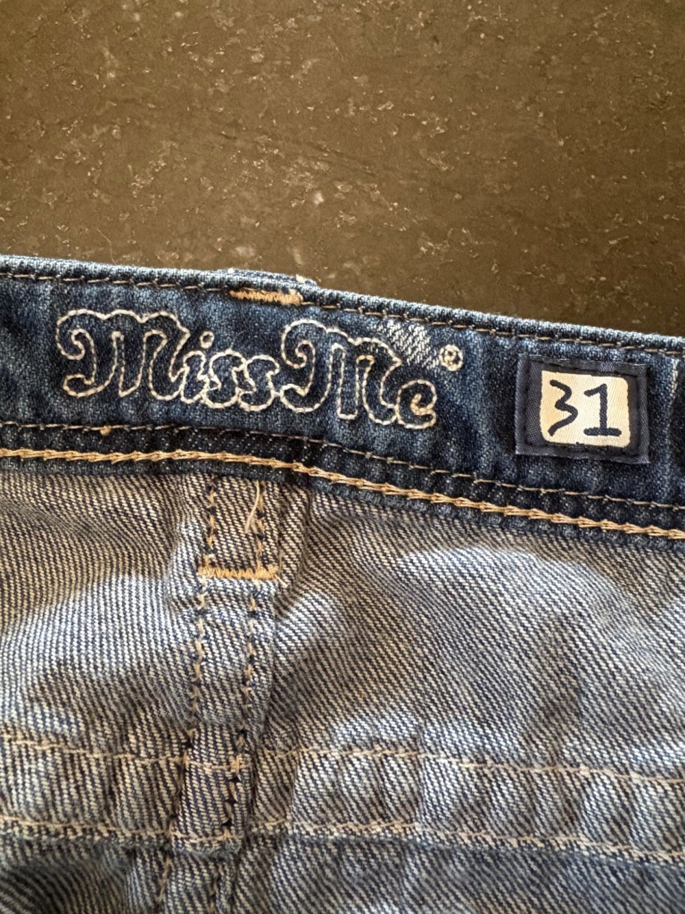 Miss Me High Rise Denim Skirt Size 31 Southwestern Western Y2K - Picture 14 of 14